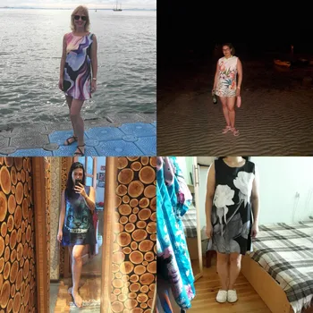 Moterys Vasarą Boho Paplūdimio Mini Suknelė 2020 Gėlių Spausdinti Derliaus Linija, Laisvi Šifono Atsitiktinis Suknelė Seksualus Berankovis Bakas Suknelė