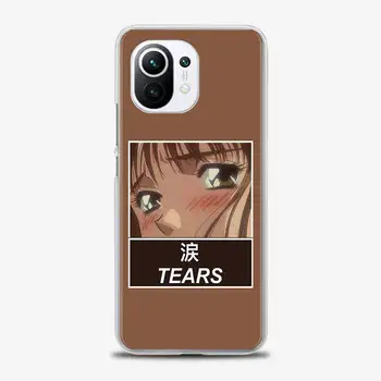Telefoną Atveju Xiaomi Mi 11 9T 10 10 Pastaba Lite Poco X3 NFC Redmi Pastaba 8 9 Pro 8T 9S Hard Cover Japonų anime merginos estetika