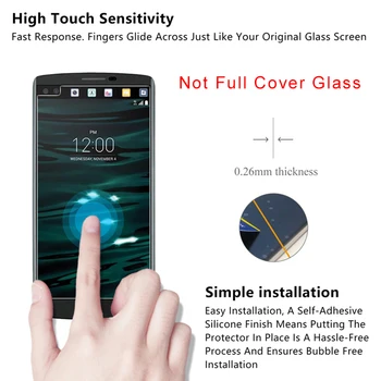 Stiklo LG V10 V20 V30 Plius V40 V50 ThinQ Apsauginis Stiklas LG W10 W30 Pro X 2 Galios Ekranas Telefono Priekyje, Kino HD Aišku