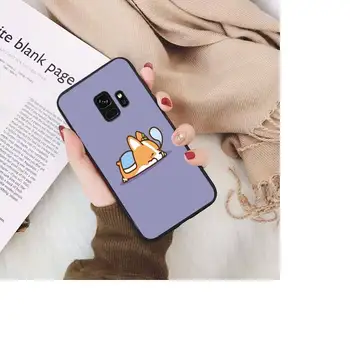 Animacinių filmų Mielas Corgi Šuo Telefono dėklas Samsung Galaxy S10 S20 Plius S10E S5 S6 S7edge S8 S9 S9Plus S10lite 2020 m.