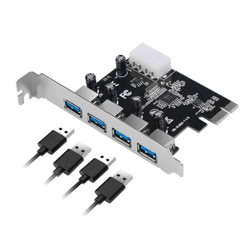 Karšto 4-port USB 3.0 PCI-e Išplėtimo Plokštę 