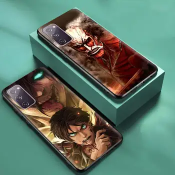 Anime Ataka Titan Case For Samsung Galaxy S20 FE S21 S10 S9 Plus S8 20 Pastaba Ultra 10 Lite 9 8 Minkštas Telefono Dangtelį Coque
