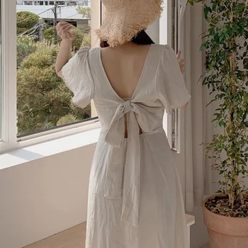 Prancūzijos Atostogų Dienos Vintage Suknelė Mados Elegantiškas Mygtuką Trumpas Rankovės Maxi Suknelės Moterims Vestidos Mujer Verano 2021