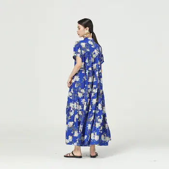 XITAO Nereguliarus Suknelė Mados Moterų 2021 M. Vasarą Deivė Ventiliatorius Laisvalaikio Stiliaus Deivė Ventiliatorius Atsitiktinis Palaidų Spausdinti Modelio Suknelė WMD1279
