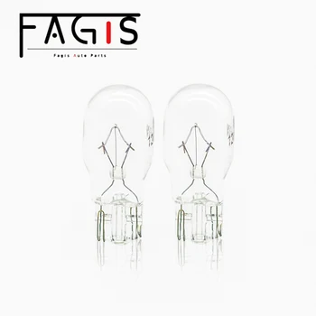 Fagis 10 Pcs T13 12V 10W Motorcycle Auto Bulb Turn Signal Lights Wedge Base Clear Amber Lamps