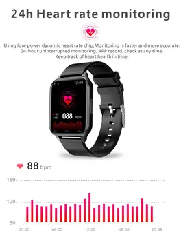 Smart Žiūrėti Kūno temperatūra, Širdies ritmo Monitorius Kraujo Spaudimas Lydinio Smartwatch muzikos valdymo 