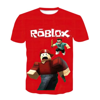 Berniukai Juokinga Robloxing Žaidimas 3D Print T Shirt Animacinių filmų Trumpas Rankovės Vaikų Marškinėliai Vasaros Vaikų Mergaičių Viršūnes Vaikus, Drabužiai, 4-14T