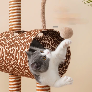 Katė Žaislas Žirafa Katė Laipiojimo Rėmas Keturis Sezonus Universalus Katė Vyriais Katė Laipiojimo Rėmas su Kraiko Kačių Žaislas Naminių Reikmenys