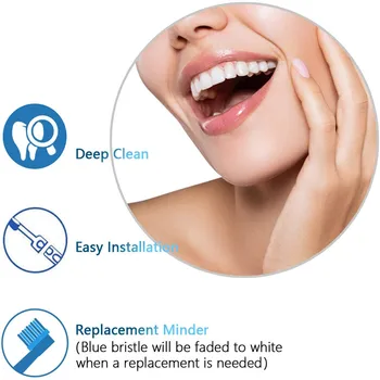 8pcs Pakeitimo Elektriniai dantų Šepetėlis Galvutės Oralinio--B Tinka Anksto Galia/Pro Sveikata/Triumph/3D Excel/Vitality Precision Clean