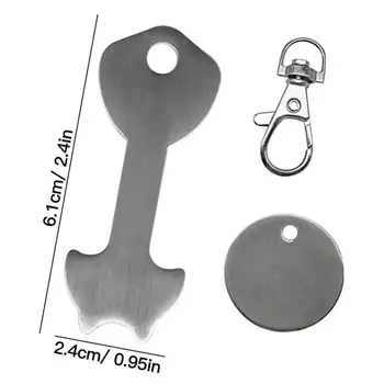 1pc Naujas Metalo Keychain Aliuminio Lydinio Pirkinių Krepšelį Monetos Simbolinis Keychain Aksesuarai, Dekoro paketų prižiūrėtojų raktinę Kablys 