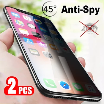 Anti Spy Grūdintas Stiklas iPhone 12 mini Pro 11 XS Max X XR Privacy Screen protector, iPhone 7 8 6 6S Plus SE 2020 Stiklo