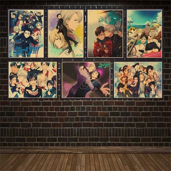 Japonų Animacinių filmų, Komiksų JURIJUS!!! ant LEDO Anime Plakatu, Kraft Popieriaus Plakatas Sienų Lipdukai Namų Kambario Dekoro Tapyba