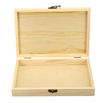 Mediniai Cigarų Dėžutė Paprastas Flip Pakavimo Stačiakampio formos Atveju Nešiojamų Saugojimo Natūralios Medienos Dėžės 250x170x40mm Cigarų Priedai