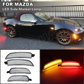 Šoninis Gabaritinis Žibintas Dėl Mazda Miata MX-5 na 2016 2017 2018 2019 2020 Priekiniai Gintaro Galinis Raudonas LED Sparnas Šoninis Gabaritinis Žibintas, skaidraus Lęšio