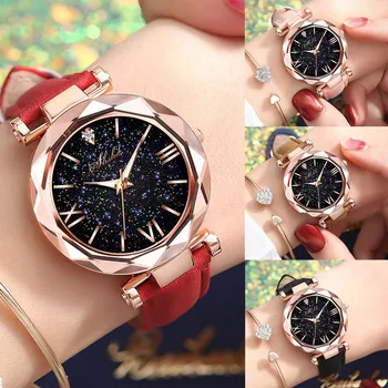 Moterų Laikrodžiai Unisex Žvaigždžių Prasmės Matinio Diržo Žiūrėti Punktyras Su Romos Masto Žiūrėti Moterims Laikrodžius Stilingas Reloj