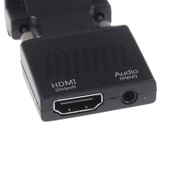 VGA Į HDMI suderinamus Įjungti Keitiklį Su Garso Full HD Adapterį Su Vaizdo Išvestis 1080P HD PC Laptop VGA