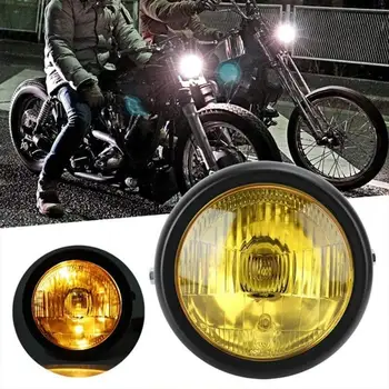 Klasikinių Senovinių LED motociklo pakeitimo priekinis žibintas Apvalios Formos GN125 Dviratis Retro Žibintas Priekinis Rūko Žibintas, 4 Spalvos