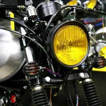 Klasikinių Senovinių LED motociklo pakeitimo priekinis žibintas Apvalios Formos GN125 Dviratis Retro Žibintas Priekinis Rūko Žibintas, 4 Spalvos