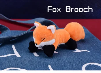 Mini mažai fox lėlės animacinių filmų pliušinis sagė pora mielas drabužių pin berniukai ir mergaitės kuprinę maišelį pakabukas žaislas