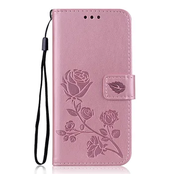 3D Rožių Gėlių Odos Flip Case For Xiaomi Redmi Pastaba 4X Padengti Prabanga Kortelių Lizdai Piniginės Atveju Redmi Pastaba 4X Telefono dėklas Coque