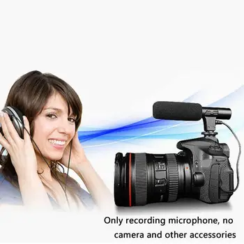 MIC-01 Stereo Mikrofonas, vaizdo Kamera Už Nikon DSLR VNT X Kamera, vsi Telefono, Kompiuterio Xiaomi Mobiliojo Mikrofonas 