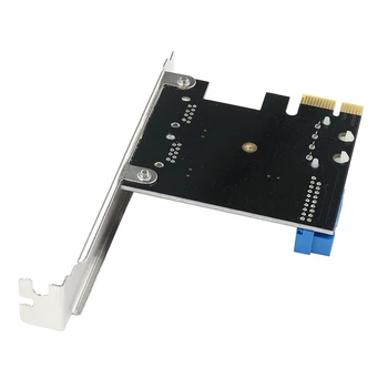 USB PCI-e Adapterį 2 port USB 3 PCI-e Adapterio plokštę PCI-e USB3.0 19 20pin keitiklis, valdiklis, PCI-e USB3 plėtros valdybos PC