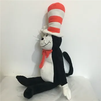 Dr. Seuss Klasikinis anime katė skrybėlę, pliušinis žaislas, minkšti žaislai, Lėlės, lėlės gimtadienio dovana jūsų vaikui 50CM