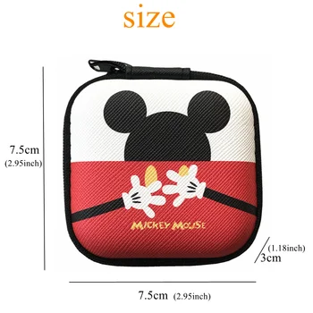 Disney Mickey Animacinių filmų monetos rankinėje minnie berniukas mergaitė monetų krepšys, rankinė, ausinių saugojimo maišelis įkroviklis duomenų kabelis talpinimo Sankabos