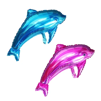 50pcs rožinė mėlyna mielas gyvūnų delfinų, ryklių jūros tema folija apversti ballon gimtadienio apdailos kūdikių vonia vaikams, vaikų žaislai