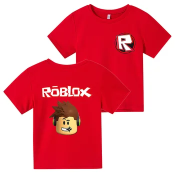 Vaikiški marškinėliai ROBLOX Medvilnės Atspausdinti R Logotipas Viršų