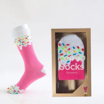 2Pairs/daug Mielas kojinės Kūrybinis dizainas Vaisių Icepop Kojinės kawaii harajuku moteris juokinga moterų meias laimingas kietas kojinių Kalėdų Dovana