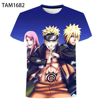 Anime-Naruto-T-shirt Berniukas 3D Spausdinimo Vaikų Mados Viršūnes Juokinga Atsitiktinis Marškinėliai 2021 M. Vasaros Jaunimo ir Vaikų drabužių Cosplay Dovana