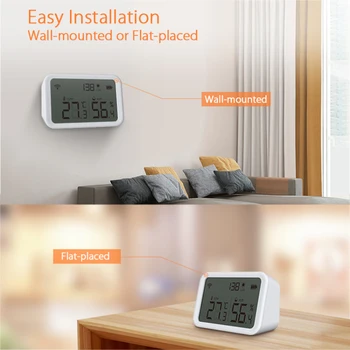 Tuya ZigBee Smart Home WIFI Temperatūros Ir Drėgmės Jutiklių Su LED Ekranu Dirbti Su Alexa, Google 