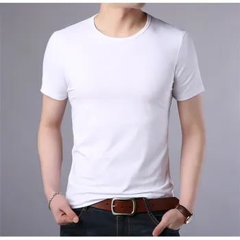 2595-trumparankoviai marškinėliai, vyriški 30 vasaros nauja tendencija korėjos versija medvilnės pavasarį vyrų apvalios kaklo pusė rankovėmis drabužius
