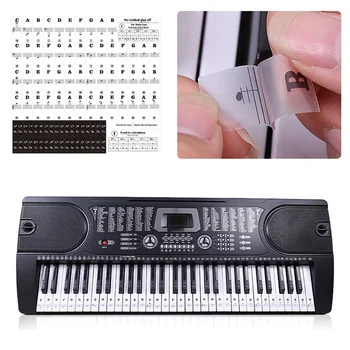 Fortepijonui kodo Lipdukas PVC Fortepijono Klavišą Decal Nuimamas Elektroninių Klaviatūra Pastaba Decal Muzikos Instrumentas Prekes