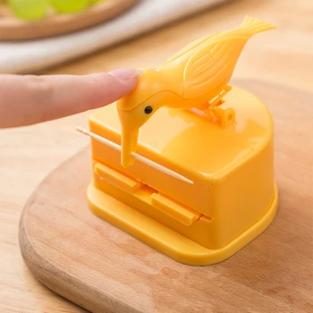 Mažų paukščių dantų krapštuką lauke virtuvės automatiškai pop-up push-tipo buitinių dantų krapštuką turėtojas gyvūnų restoranas dantų krapštuką turėtojas
