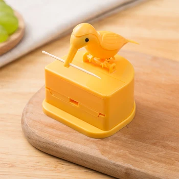Mažų paukščių dantų krapštuką lauke virtuvės automatiškai pop-up push-tipo buitinių dantų krapštuką turėtojas gyvūnų restoranas dantų krapštuką turėtojas