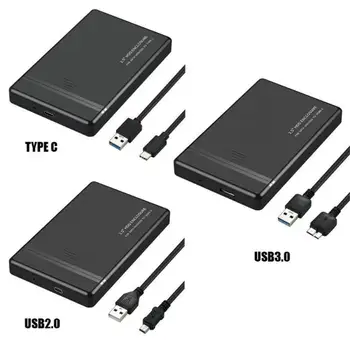 USB 3.0 / 3.1 2.5 Colių HDD Vairuotojo Talpyklos USB3.0/2.0/Tipas-C Palaiko SATA HDD/SSD Mobile Kietasis Diskas Aptvarą Nešiojamas kompiuteris