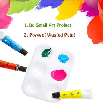1 vnt Dažų Paletė Dėklas Apvalios Plastikinės Akvarelė Maišymo Vaikai Plokštelę 