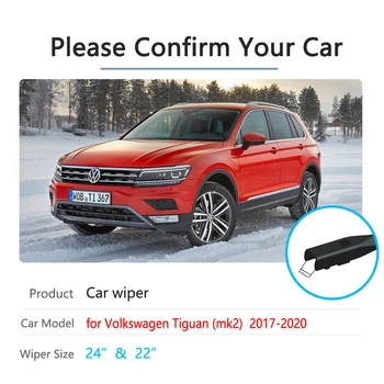 Automobilio Valytuvo Volkswagen VW Tiguan MK2 2017 2018 2019 2020 Priekinis Stiklas priekinio Stiklo, Teptukai, Automobilių Reikmenys Lipdukai