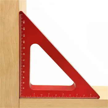 Kampas Valdovas 6/10 colių Metrinių Aliuminio Lydinio Trikampio Matavimo Liniuote, Medžio Greičio Kvadrato Trikampio Kampas Matlankis