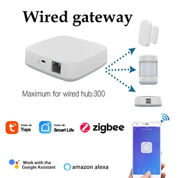 Tuya zigbee 3.0 sąsajos laidinio smart host hub parama 300 vnt prietaisų ryšio smart gyvenimo app nuotolinio valdymo alexa 