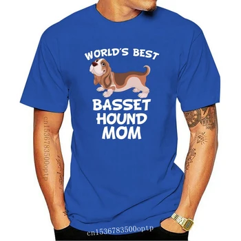 Geriausių pasaulio Basset Hound Mama Šuns Savininkas T-Shirt Retro Tee Marškinėliai