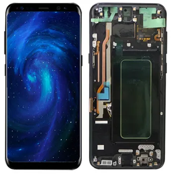 ORIGINALUS SUPER AMOLED S8+ LCD SAMSUNG Galaxy S8 Plius G955 G955F Ekranas Jutiklinis Ekranas skaitmeninis keitiklis su negyvų pikselių