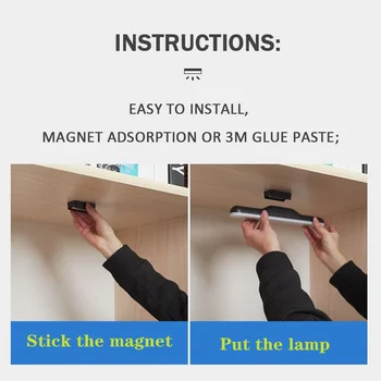 LED Stalo Lempa USB Įkrovimo Tolygus Reguliavimas Kabinti Magnetinio Stalo Lempos Spinta Spinta Skaityti Sužinoti, Namuose Naktį Šviesos Virtuvė
