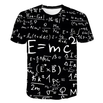 Juokingi Fizikos Formulės Matematikos Marškinėliai 3d Spausdinimo O-Kaklo Men 'S T -Shirts 3d Prarasti Prekės Streetwear Geek Tee Marškinėliai Vyrams