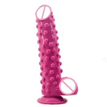 Masturbacija Gumos Lazdele Silikoninis Dildo Storio Glan 4,7 cm RealisticTestis Gaidys Sekso Žaislų Pora Sveikatos Patogus Suaugusiųjų Žaislai