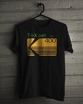 Kodak Tri-X Visos Profesinės Kino Logotipą, Juoda Medvilnės T Shirt Mens Dydis S 3Xl