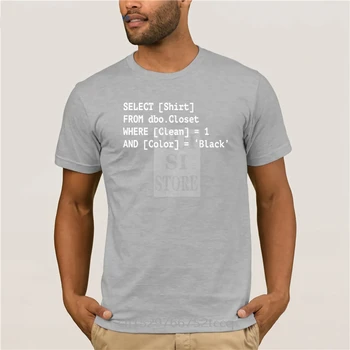 Top vyriški marškinėliai Juokinga SQL Programuotojas Programuotojas, Programavimo vyriški balti trumpomis rankovėmis marškinėliai
