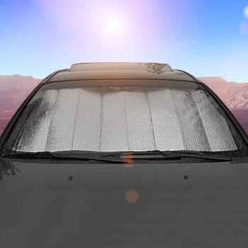 Automobilių skėtį nuo saulės Padengti, Anti-UV Automobilio priekinio Stiklo, Aliuminio Folija, Saulės Pavėsyje, atsparus Vandeniui Raštas Padengti Automobilio Priekinis Stiklas Dangtis